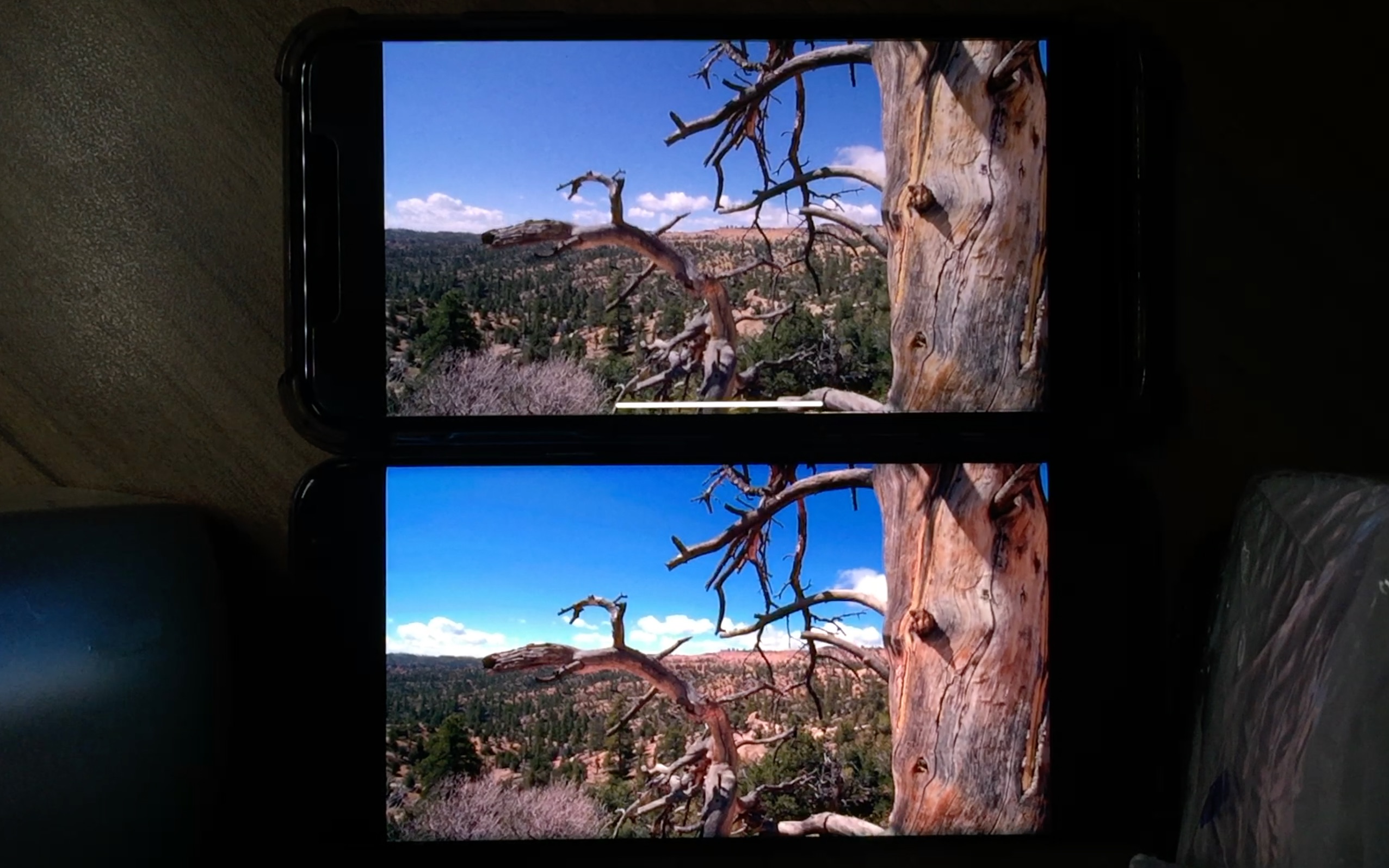 【屏幕测试】苹果iphone xs maxvs三星galaxy s8 播放4k hdr10视频