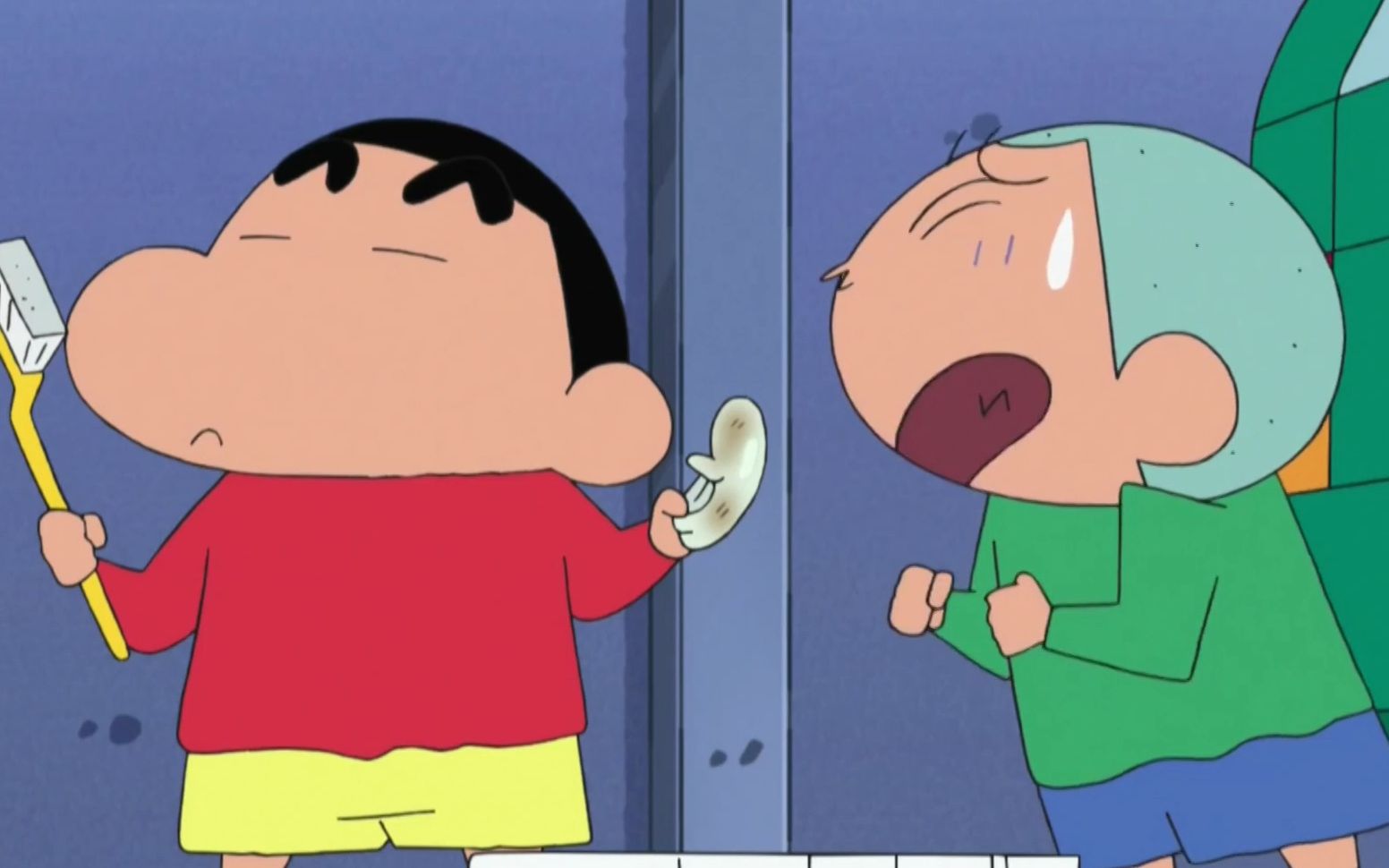 蜡笔小新新番:正南帮小新刷鞋子,没想到在一声声奉承下,竟迷失自我