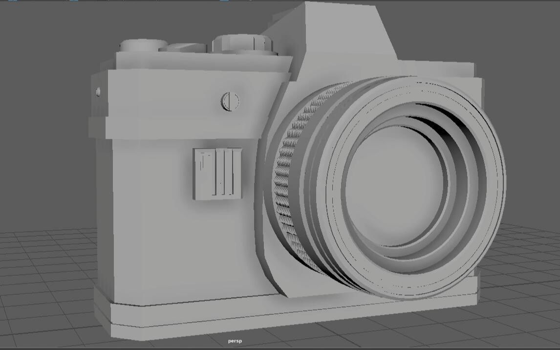 maya制作:新手入门零基础也能学会的相机模型布线 3d场景建模