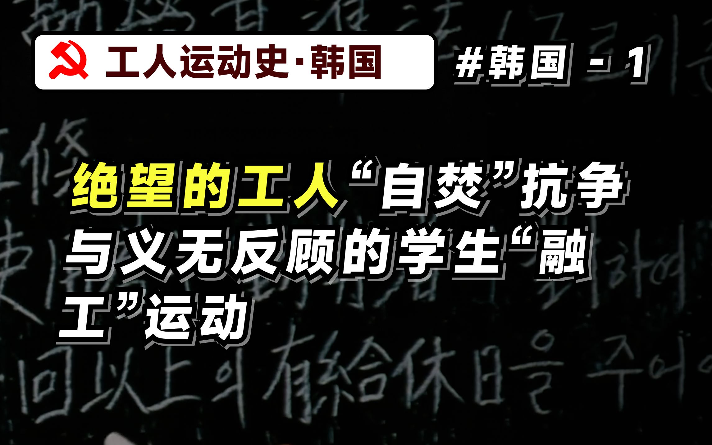 绝望的韩国工人“自焚”抗争与义无反顾的学生“融工”运动【工人运动史——韩国工人01】哔哩哔哩bilibili