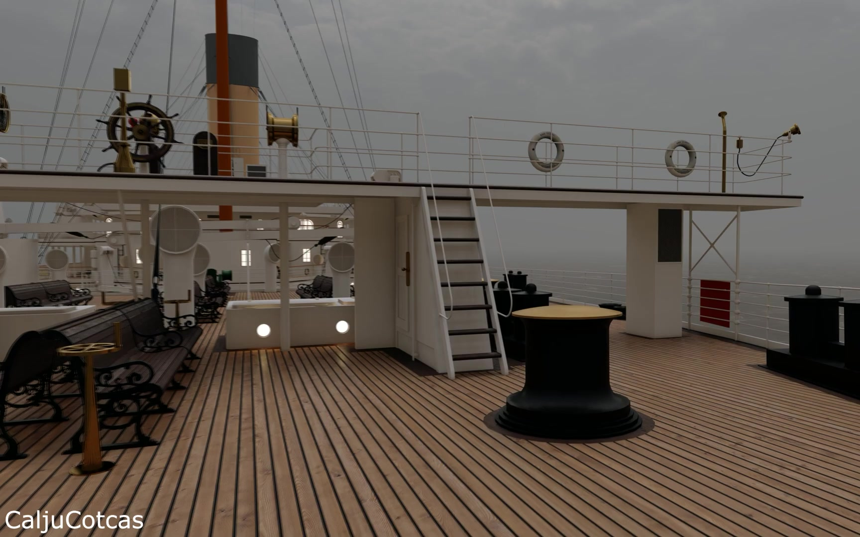 泰坦尼克号动画—船尾楼甲板