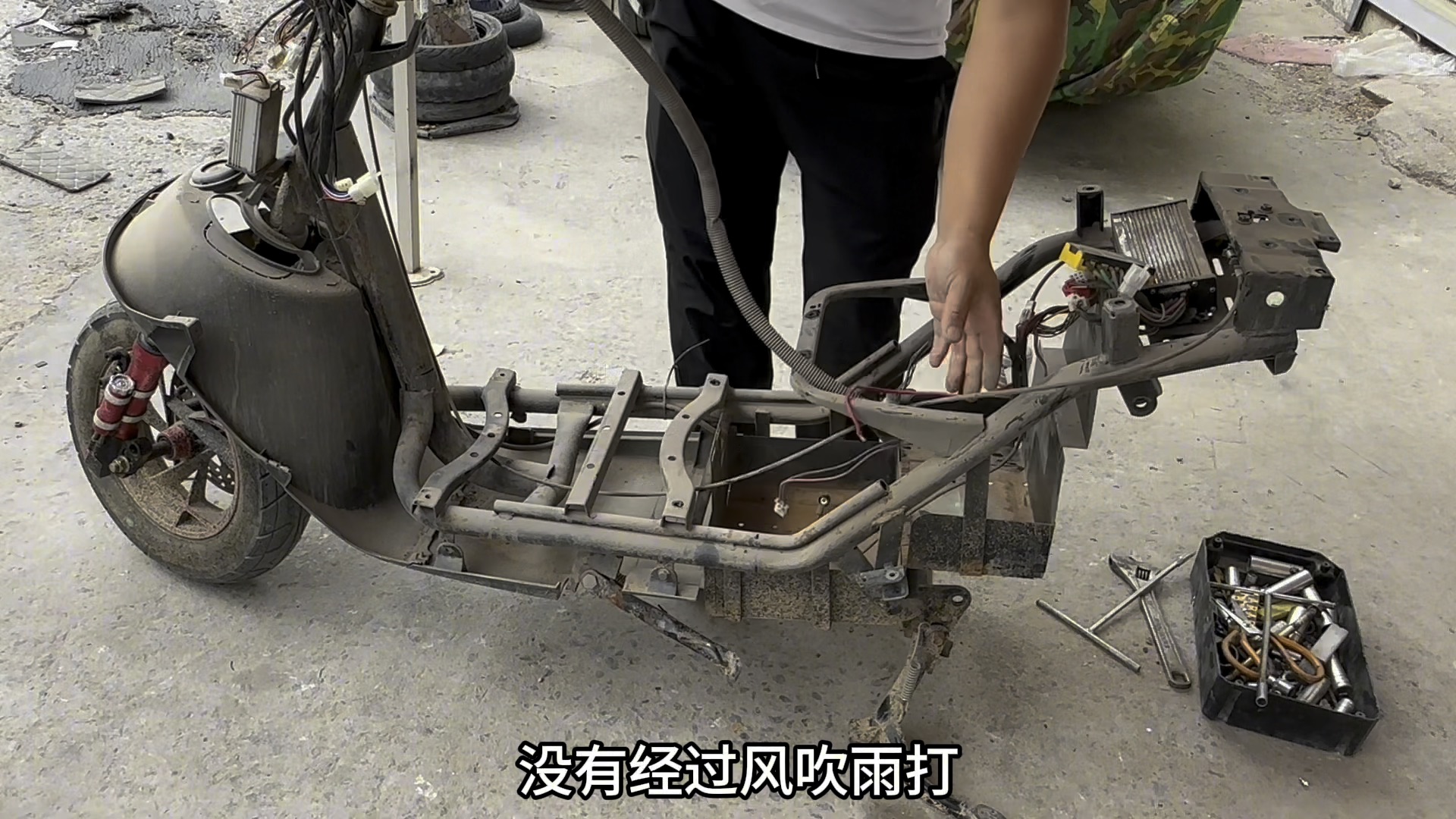 废品站800淘来一台电动车,翻新修复后,感觉比新的还要新