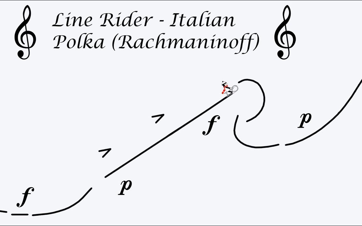 【线骑士】意大利波尔卡(拉赫玛尼诺夫格里亚兹诺夫抄本)Line Rider  Italian Polka哔哩哔哩bilibili