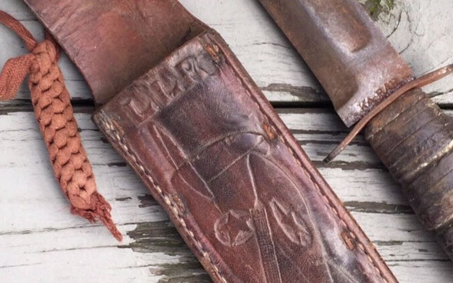 二战美军海军陆战队 kabar usmc 军刀 custom bomber nudie sheath