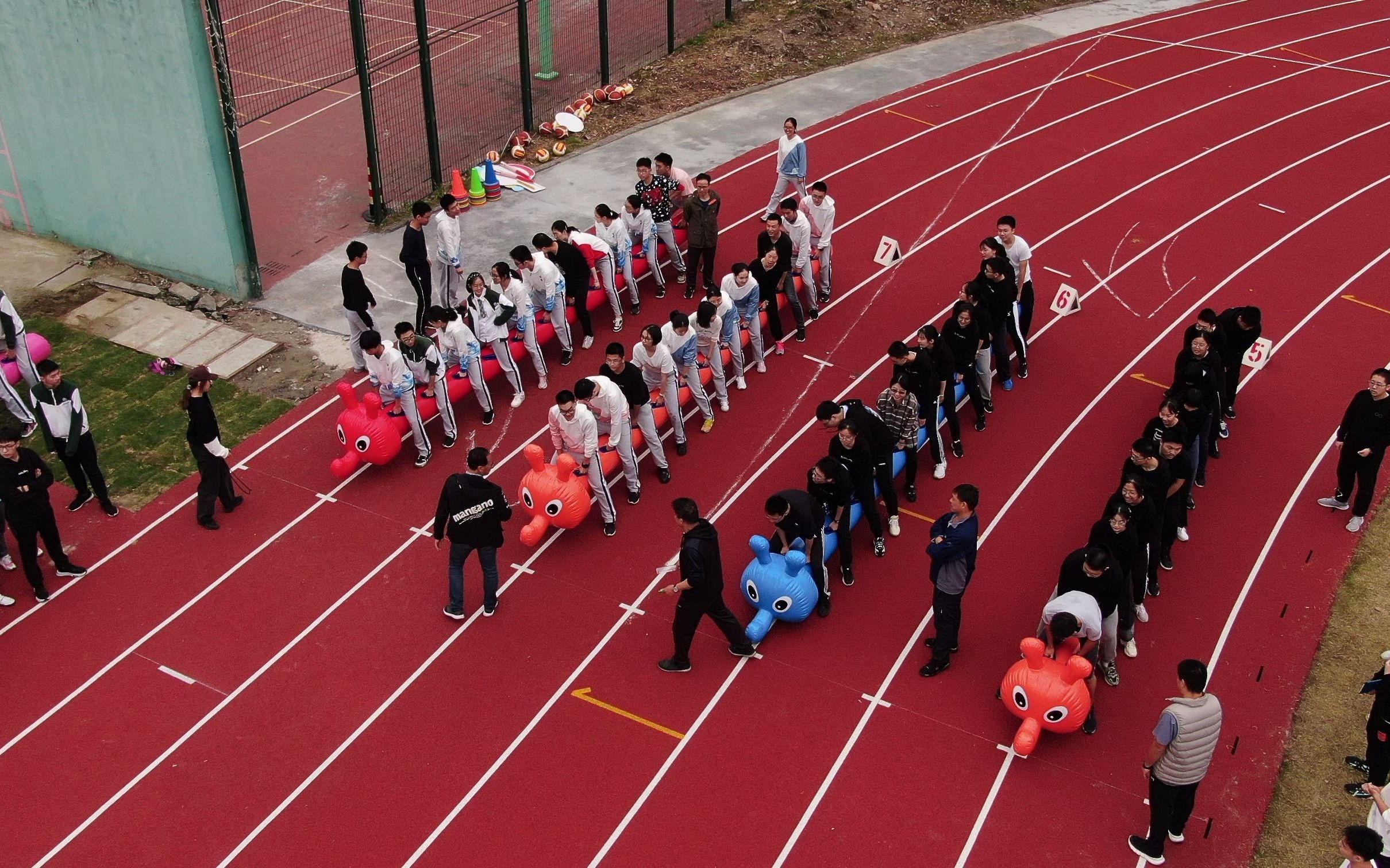杭二中2021运动会,毛毛虫比赛.