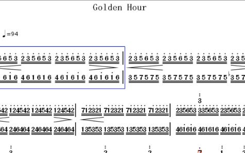 [图]《Gloden Hour》钢琴曲简谱