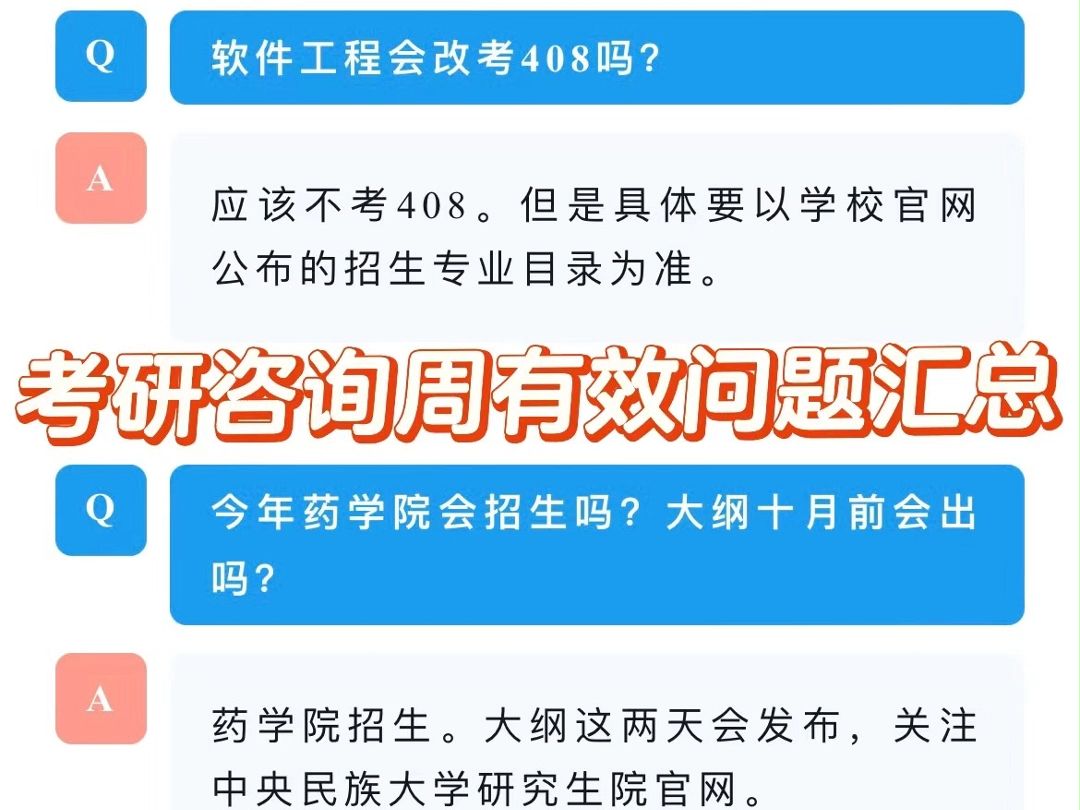 中央民族大学25考研咨询周有效问答!不改考408!会计专硕改三年!哔哩哔哩bilibili