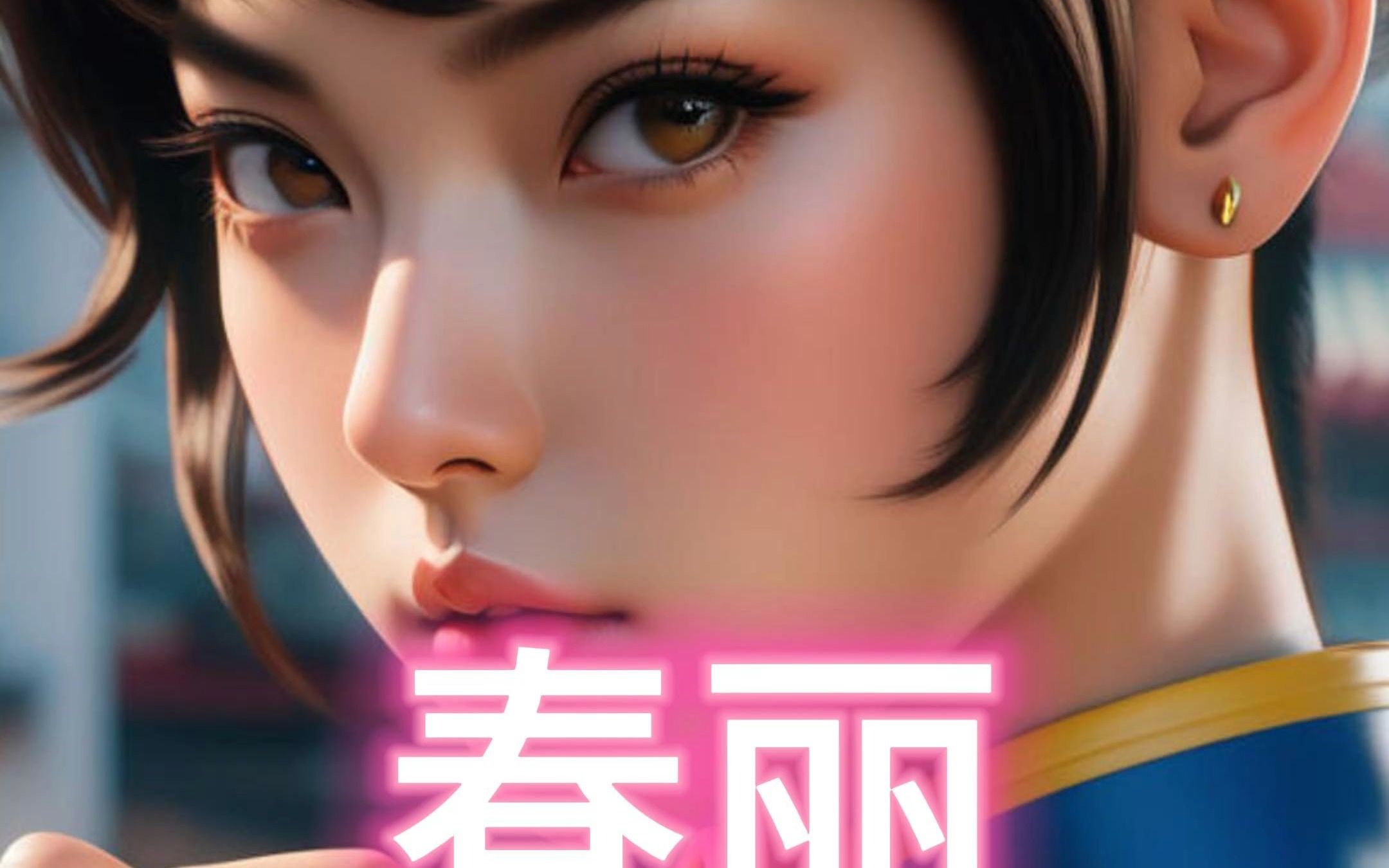 春丽真人化二次元游戏cg人物ai原创绘画