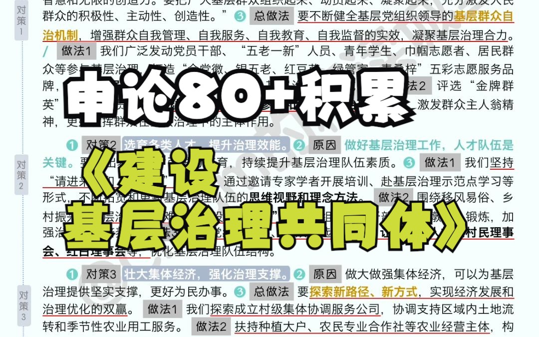 关于基层治理𐟒憎™篇结构清晰无废话❗️超宝藏✨|人民日报精读|申论80+积累哔哩哔哩bilibili