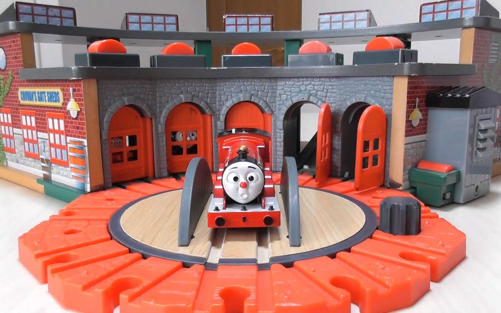 thomas & friends my james toy collection in tidmouth sheds