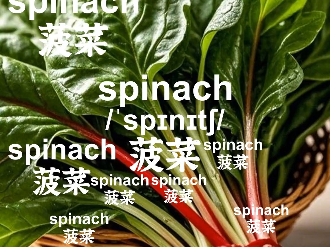 10秒记单词 菠菜 spinach哔哩哔哩bilibili