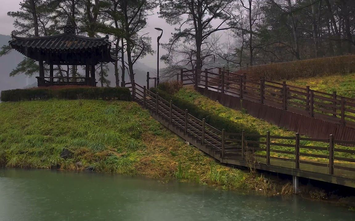 8小时美丽湖景柔和雨声几分钟内深度睡眠无失眠快乐睡眠哔哩哔哩bilibili