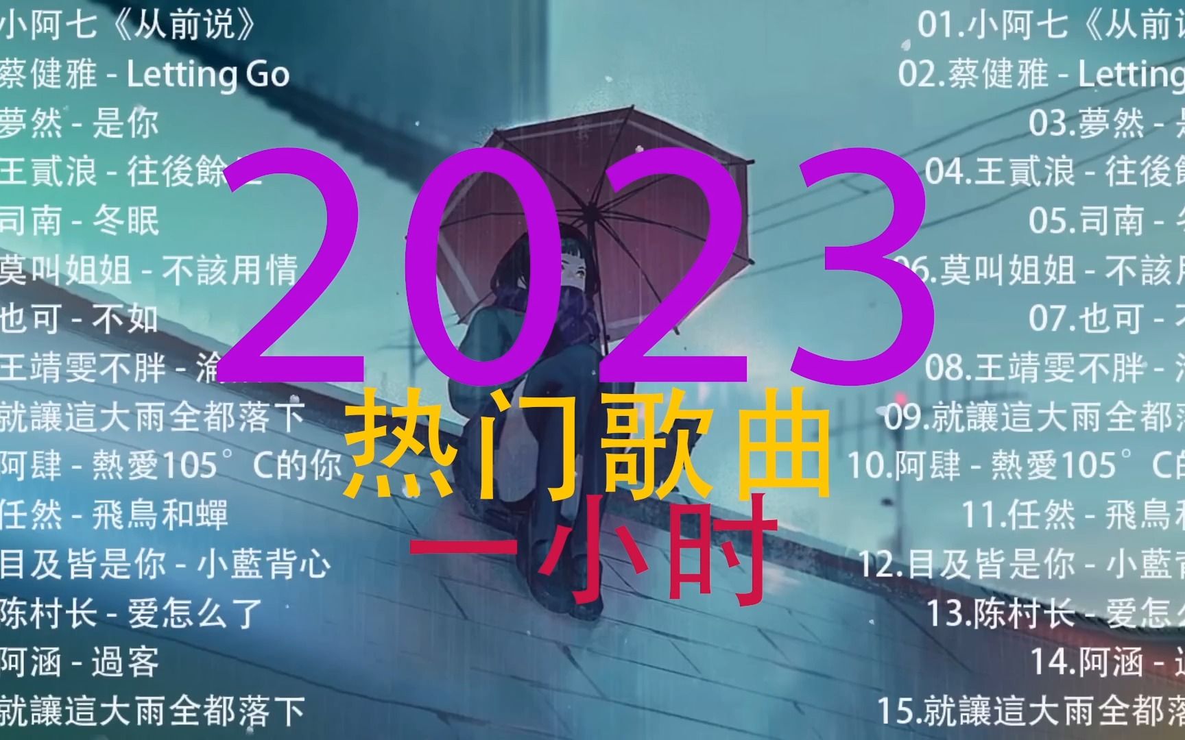 [图]2023抖音热门歌曲一小时连播，好听到让你疯狂！