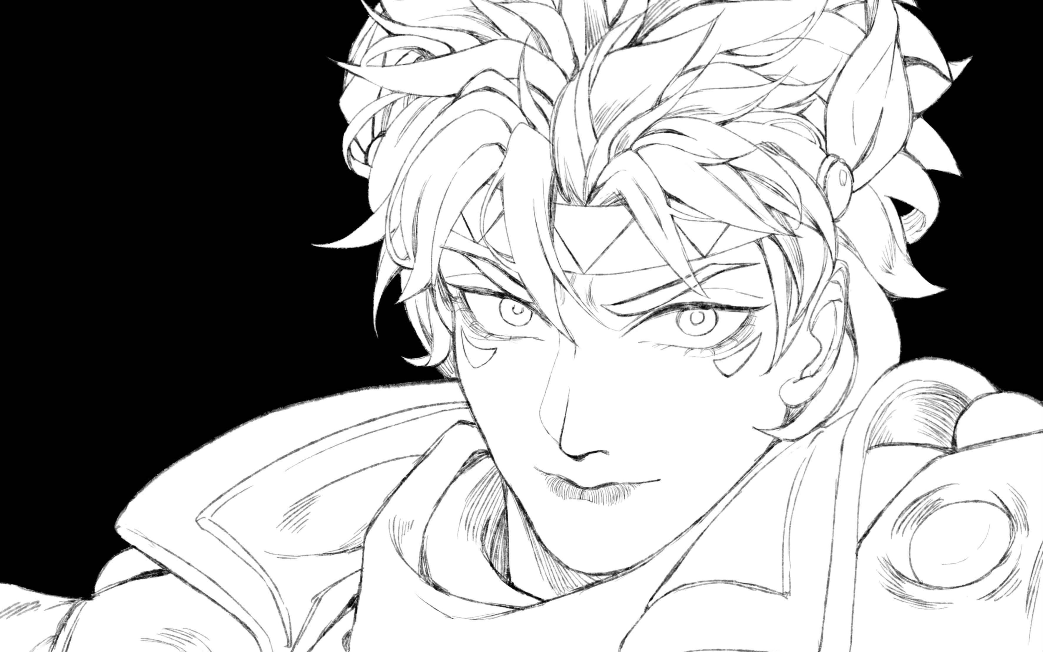 随手录一个西撒的线稿