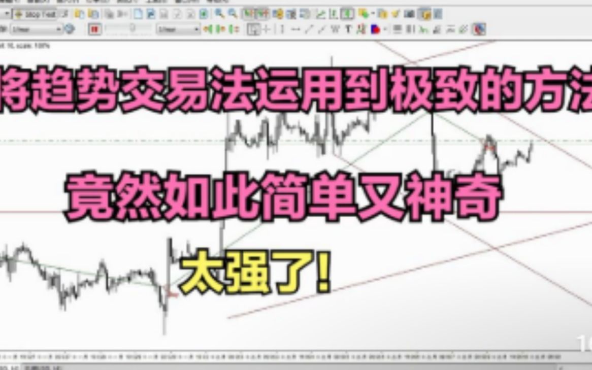 如何将趋势交易法运用到极致,这个视频将重塑你的交易观!哔哩哔哩bilibili