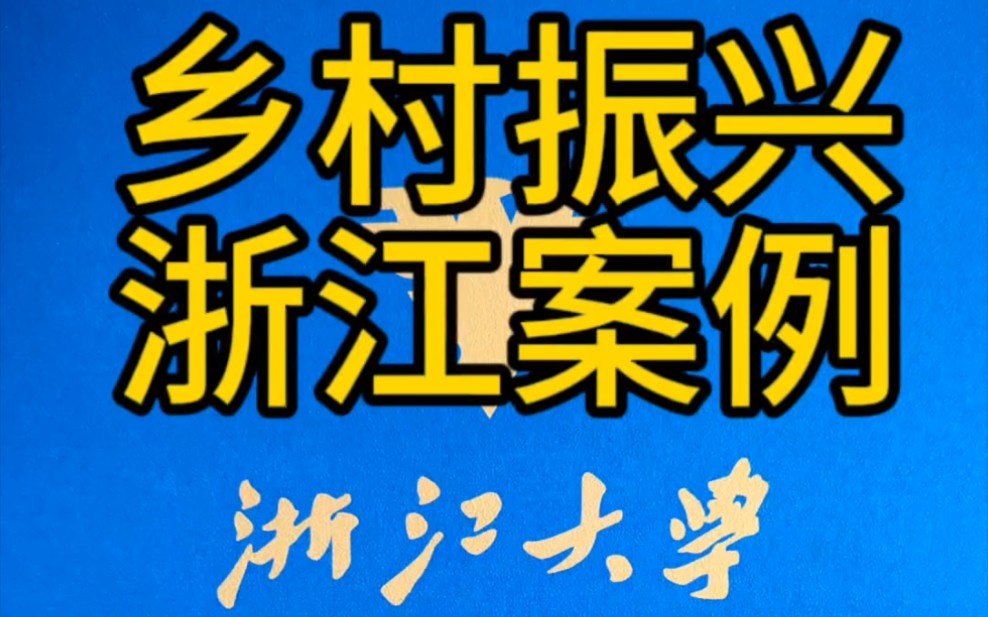 乡村振兴浙江案例!哔哩哔哩bilibili