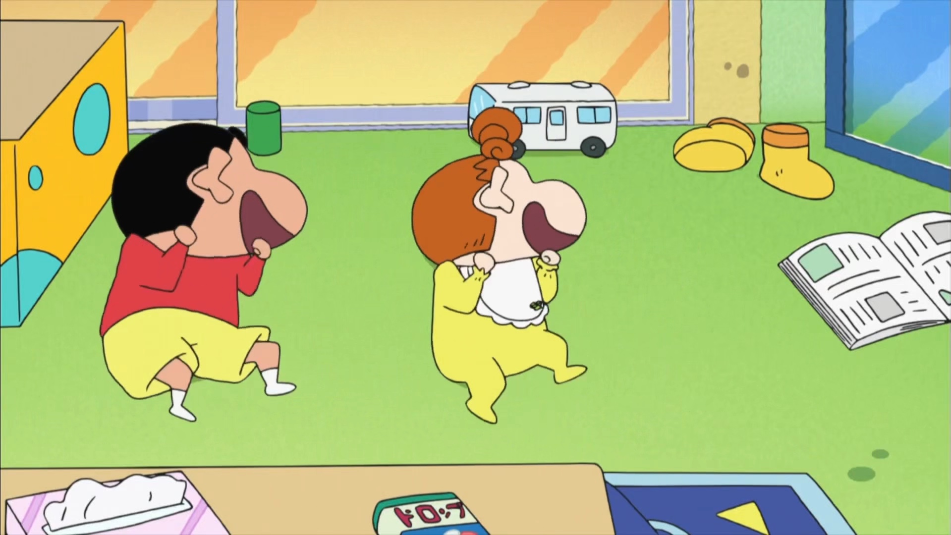 梦芽来了,我们一起大扫除哦!(小新和小葵的"幸灾乐祸")