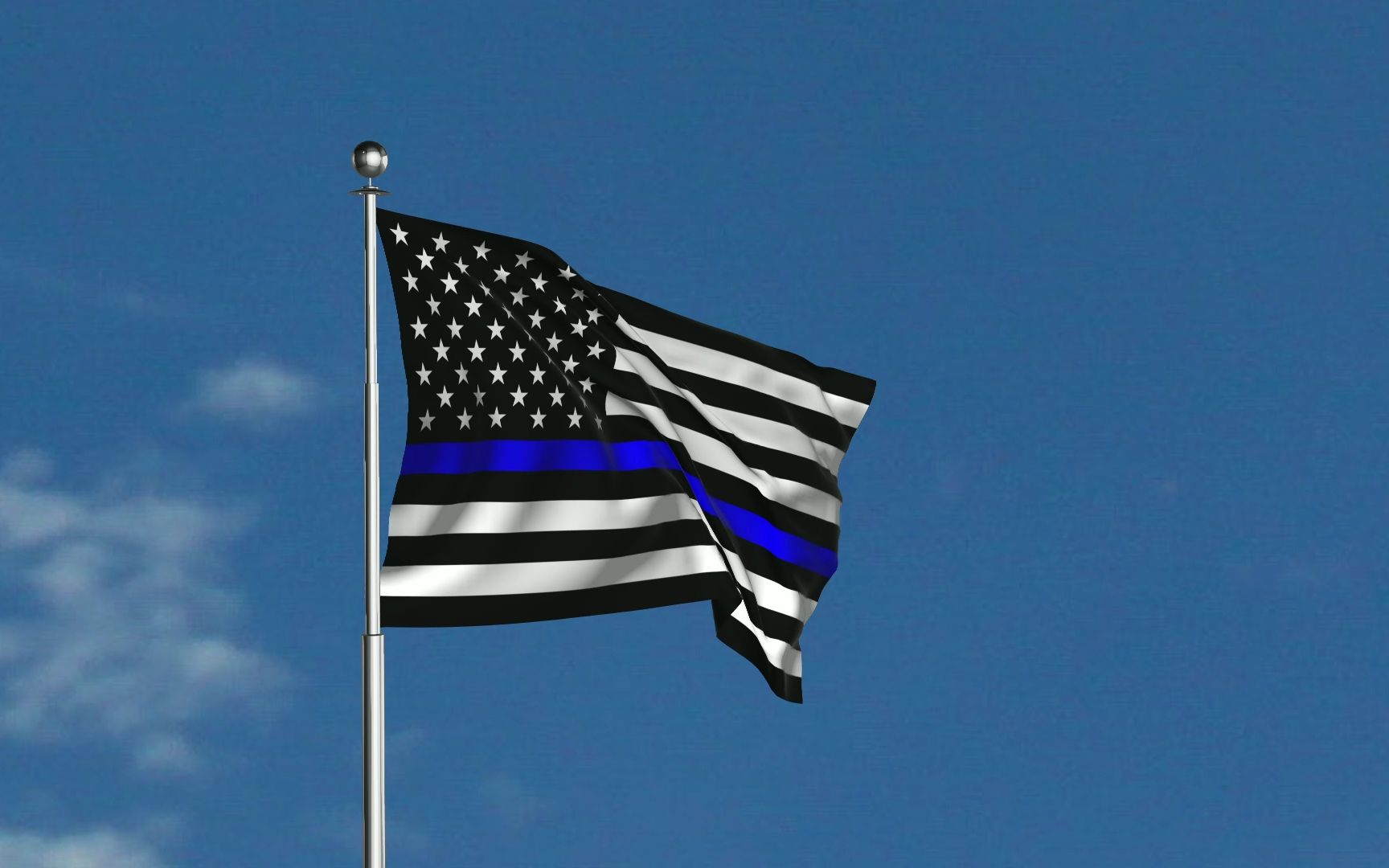 美国警察警旗图片