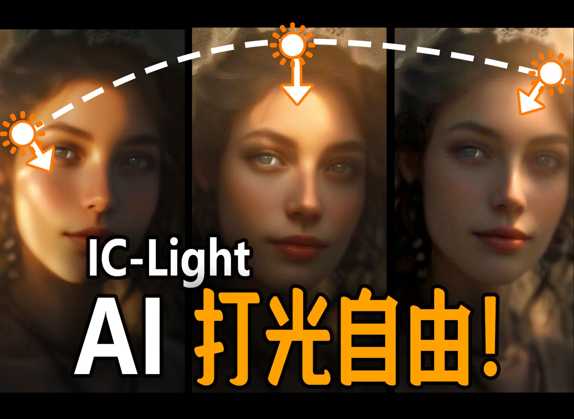 AI实现打光自由!IC Light,Controlnet作者最新力作!哔哩哔哩bilibili