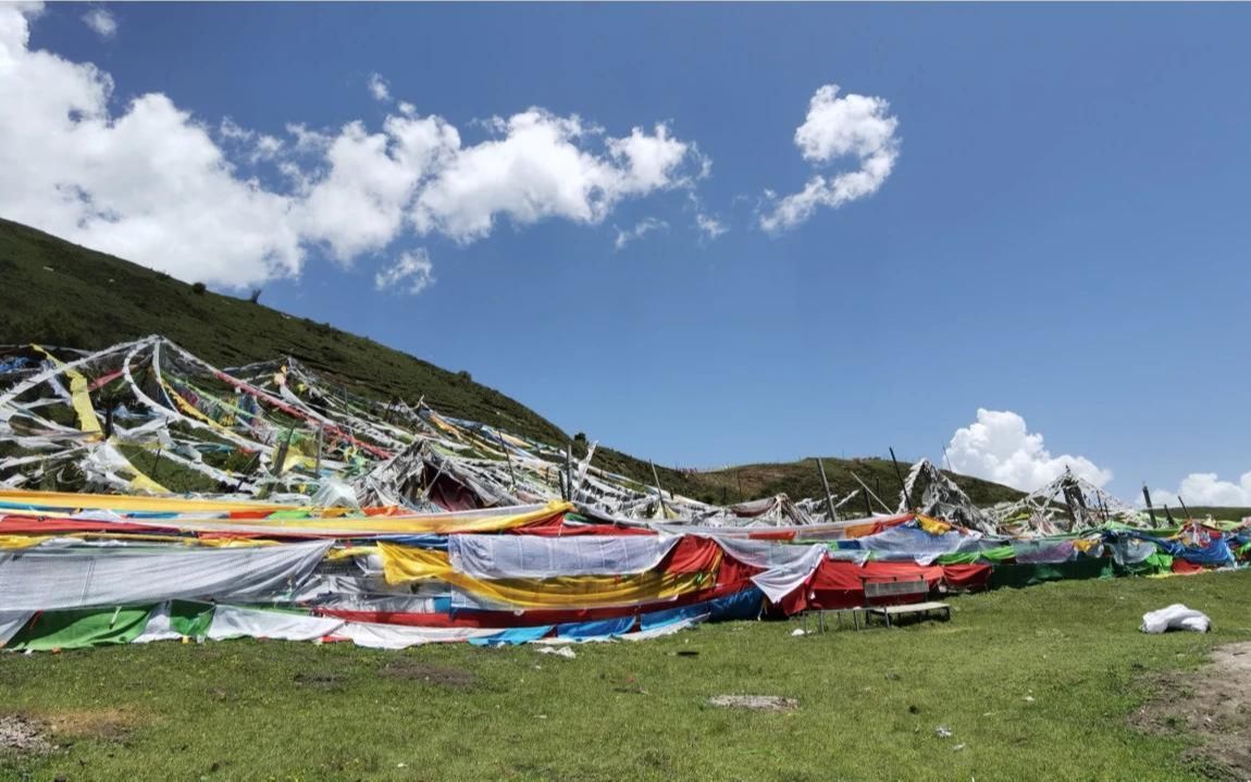 [图]郎木寺看天葬台，偶遇藏族奶奶带我走山路