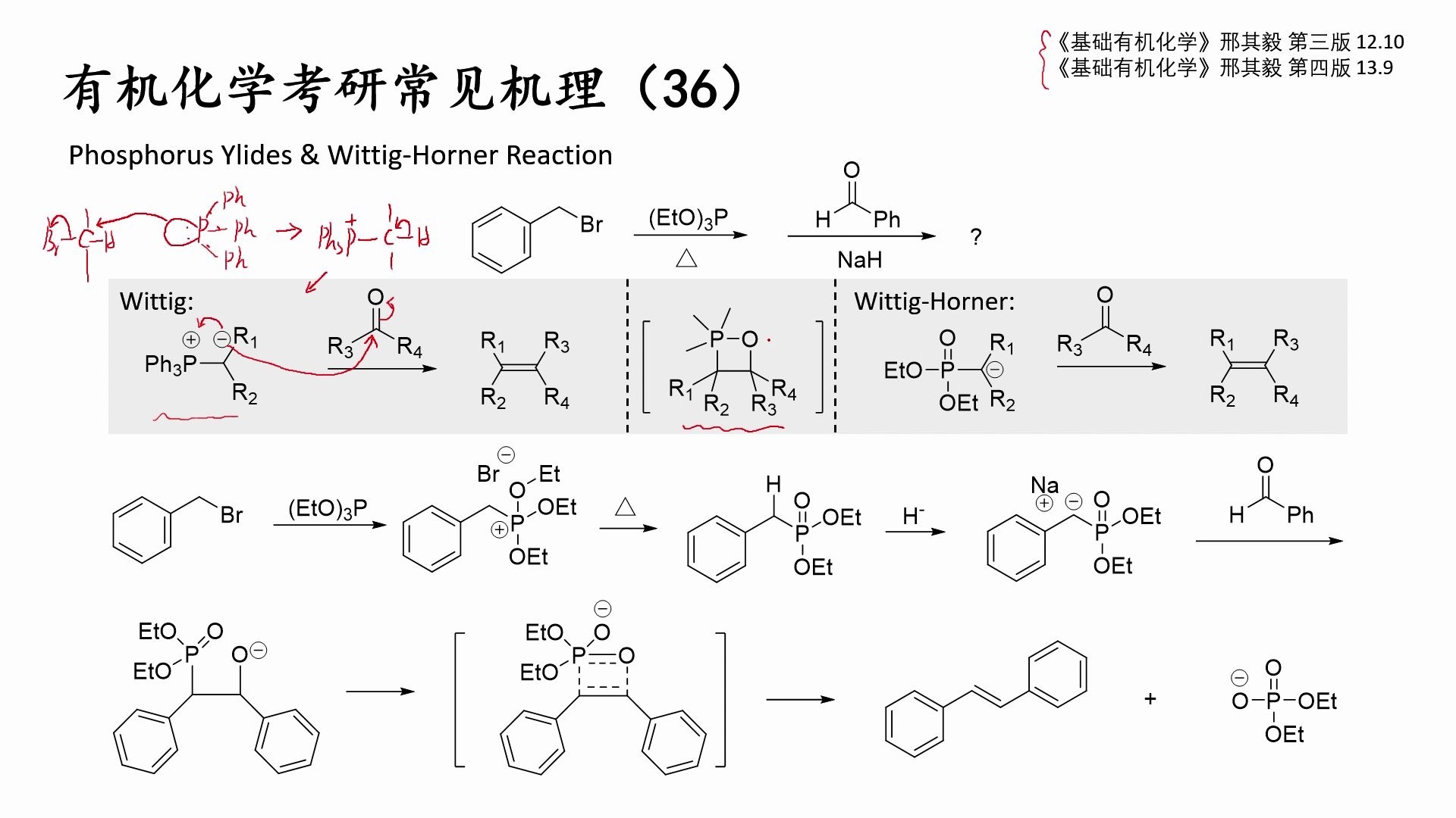 有机化学考研常见机理(36)——磷叶立德与WittigHorner反应—|魏悌锡、维悌希、维蒂希试剂|魏悌锡霍纳尔试剂|Ylide|鎓内盐|哔哩哔哩bilibili