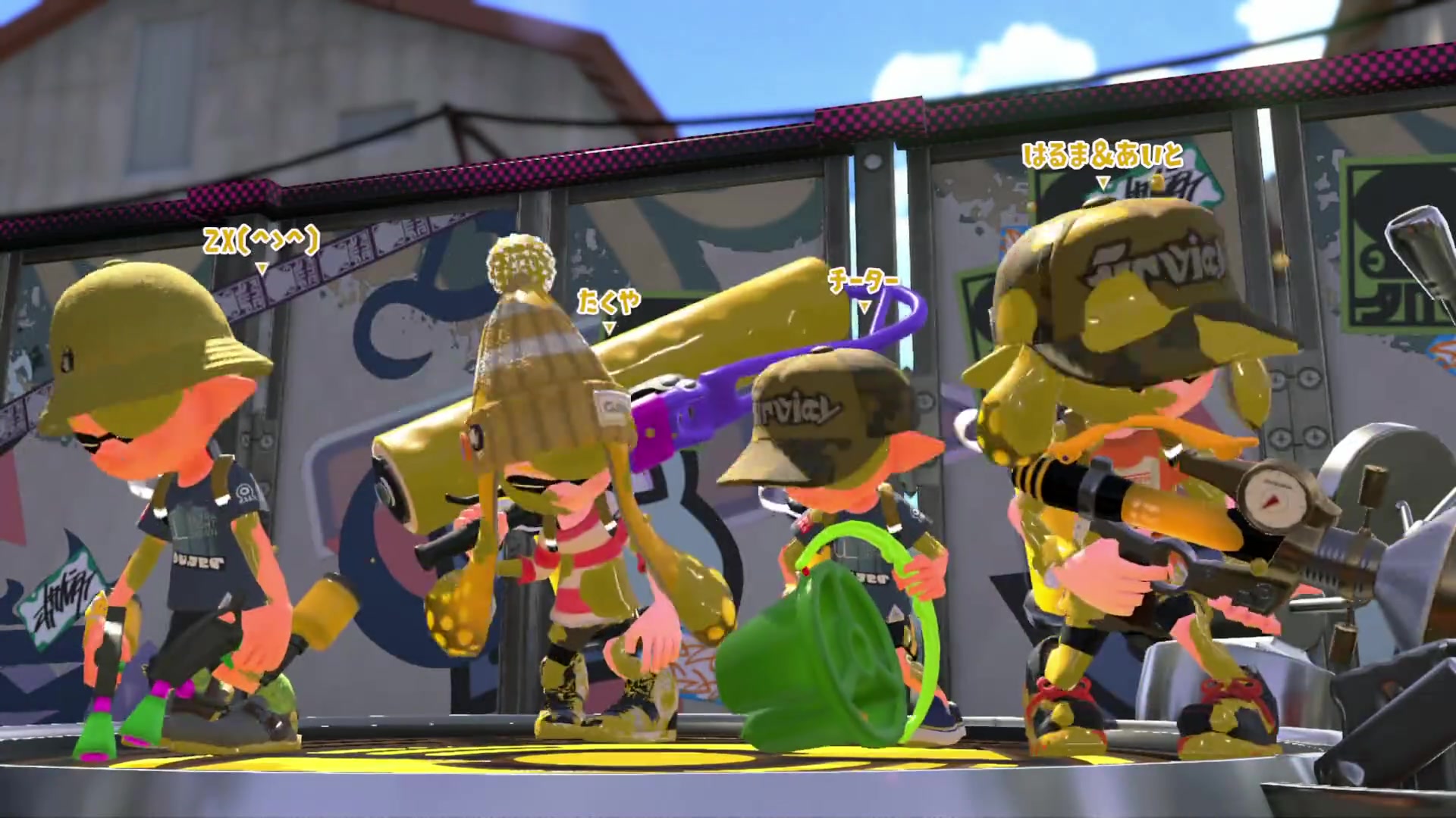 switch 喷射战士2 新版本 三把武器演示实况娱乐解说视频_单机游戏