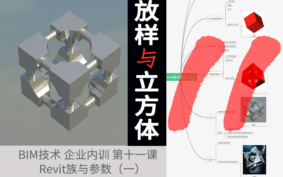 [图]Revit族与参数（一）放样、工作平面与切削立方体造型参数化族——建筑行业BIM技术企业内训课第十一课