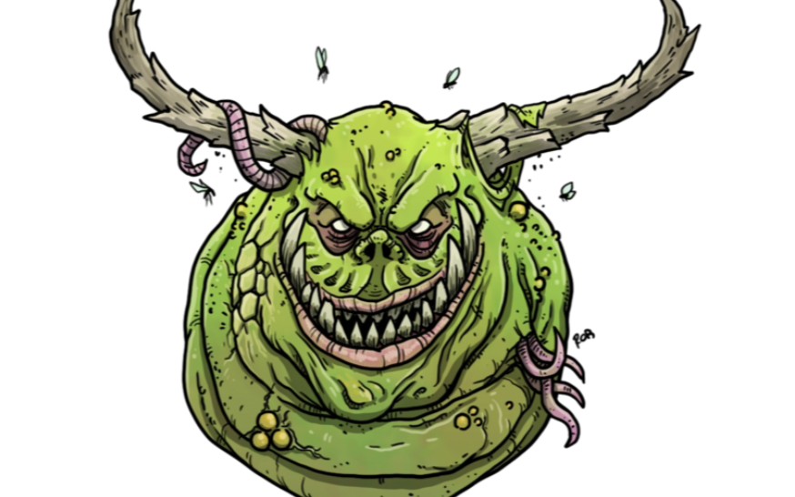 荷鲁斯叛乱军团纳垢大魔恰泰坦跟泰坦打架真的折磨哎