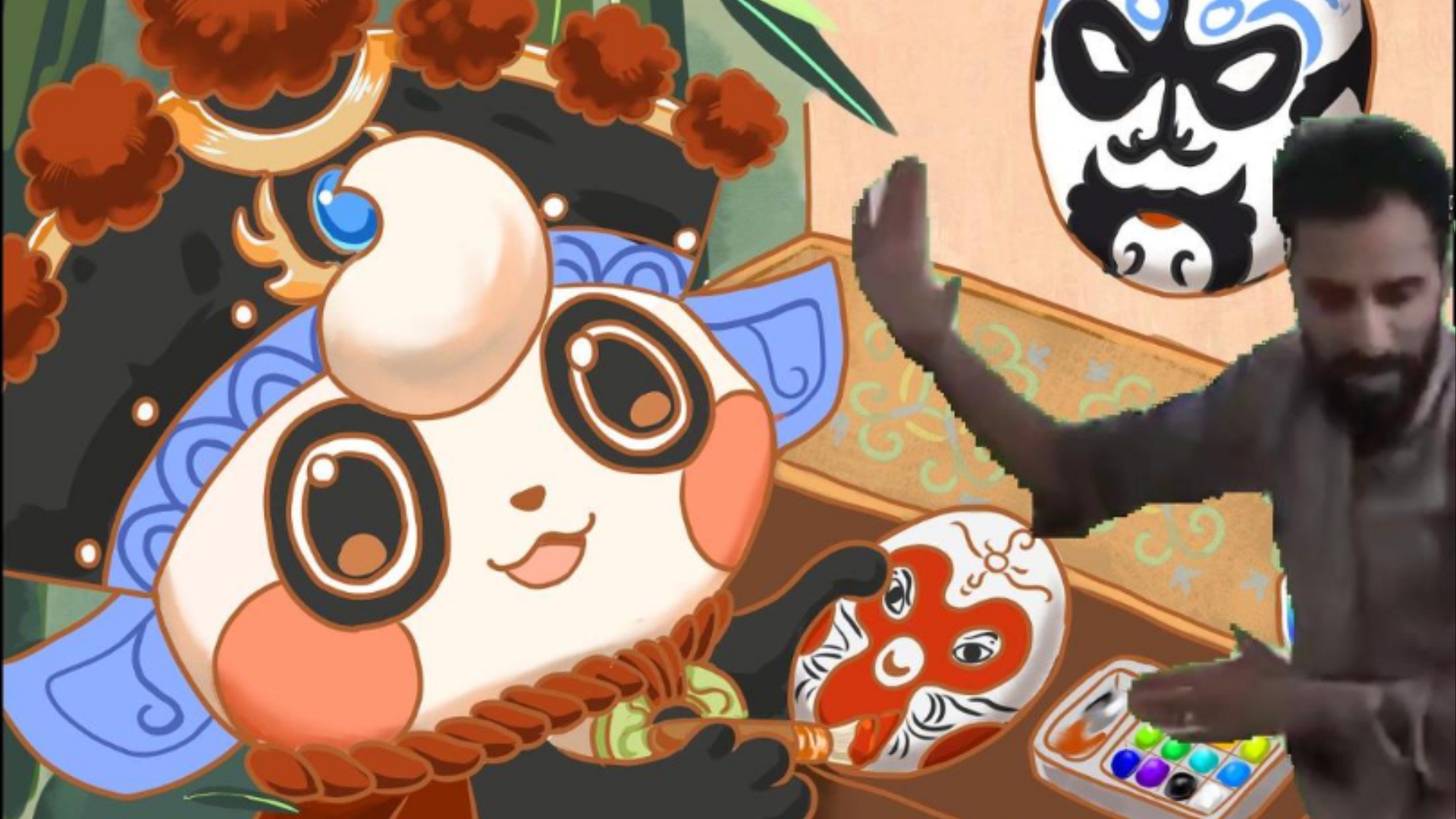 胖达荣荣绘画过程,但是拖鞋大师06