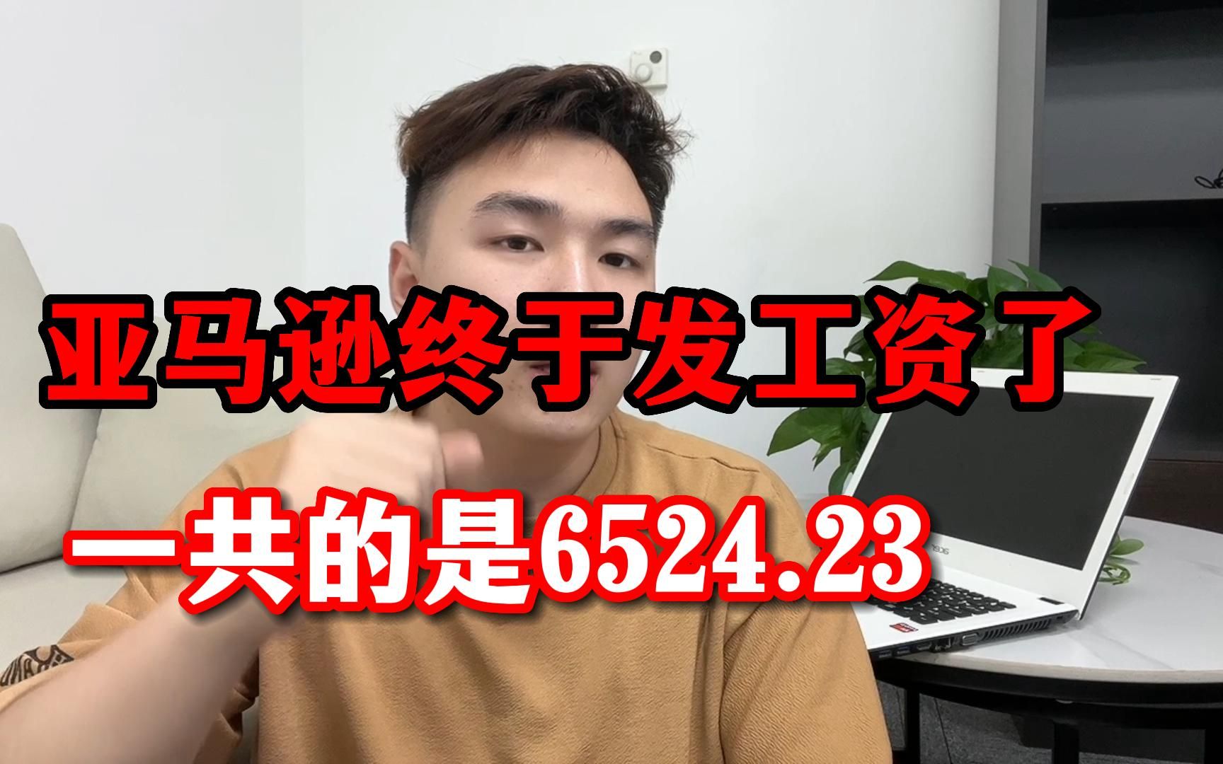 熬夜7天上传产品,亚马逊终于发工资了,一共6524.23哔哩哔哩bilibili