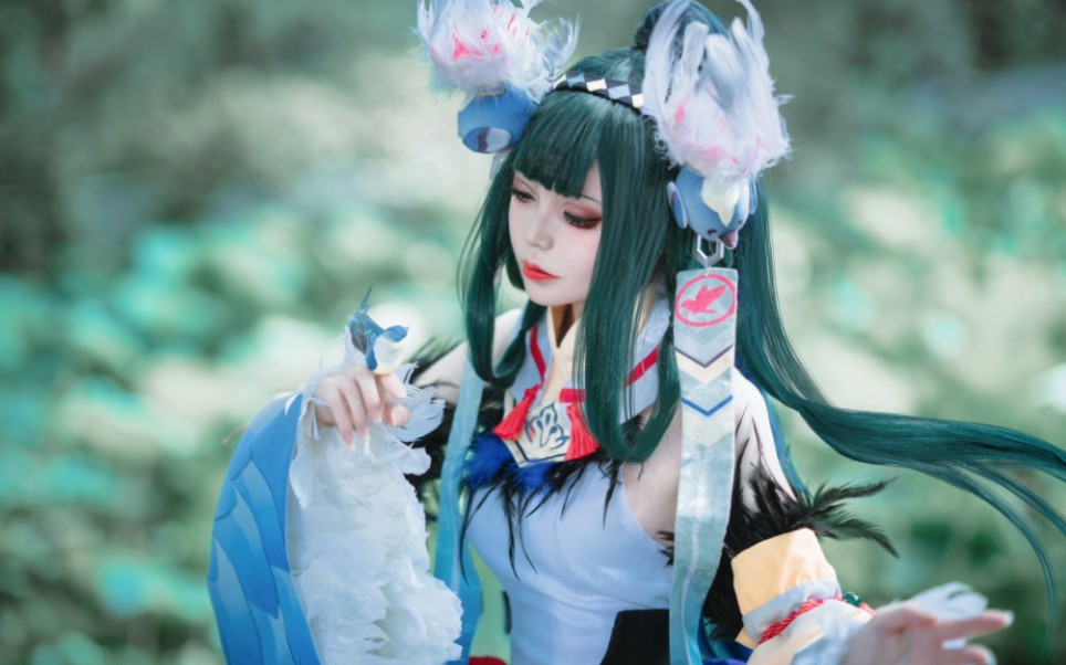 【阴阳师花鸟卷丶闲池荷香cos】小家伙,你也是来赏荷的吗