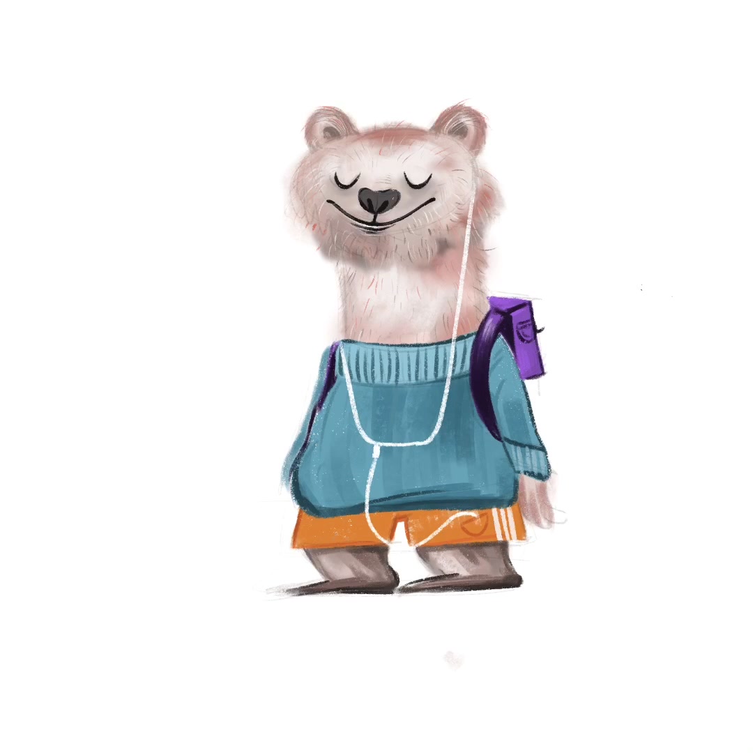 ipadprocreate临摹一只丑萌小动物