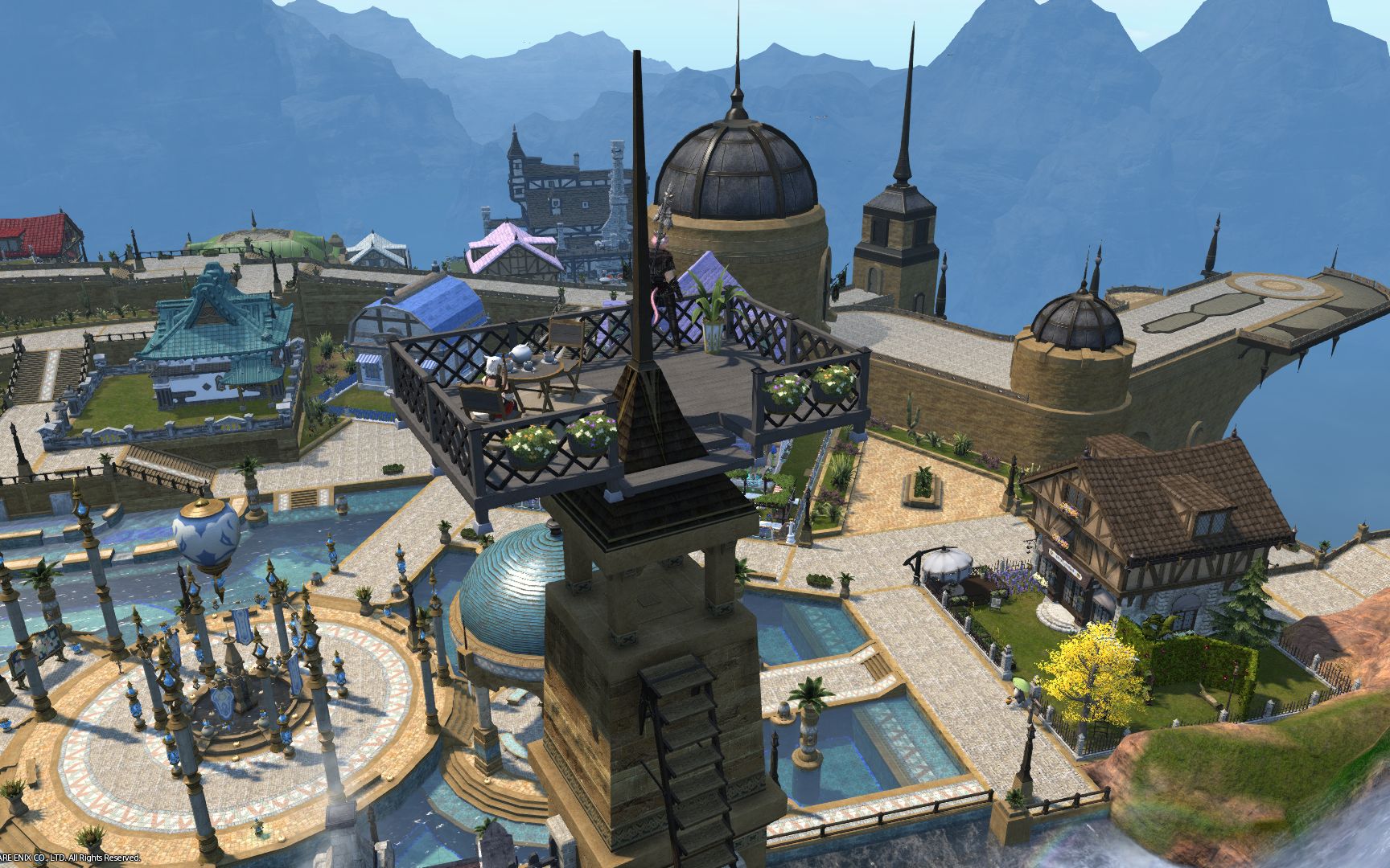 【ff14】沙13/43专属庭院超级平台以及梯子搭法演示