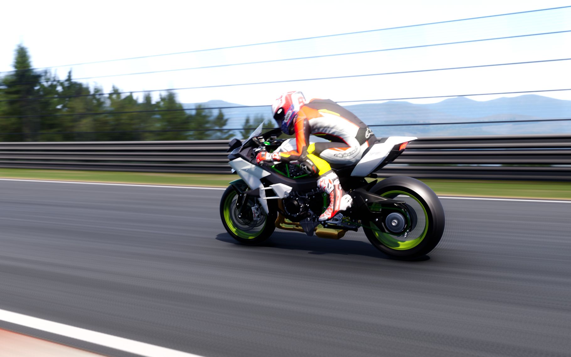 ride 4 kawasaki h2r 纽伯格林头盔视觉(经历死亡摇摆还好是游戏)