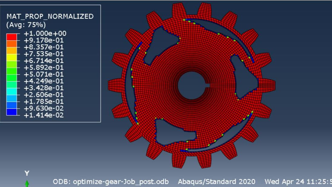 ABAQUS拓扑优化案例齿轮哔哩哔哩bilibili