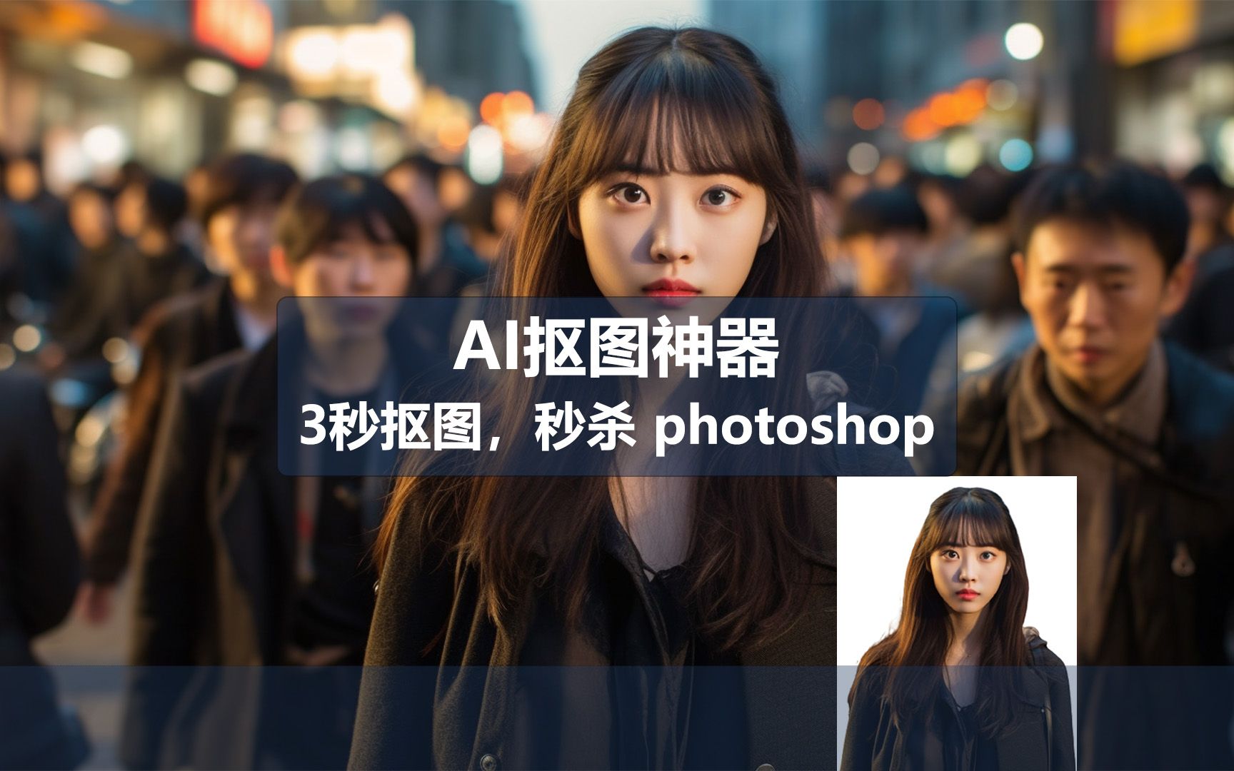 AI抠图神器,3秒钟完美抠图,效果秒杀photoshop,无需安装,完全免费哔哩哔哩bilibili