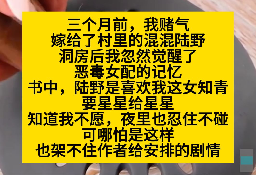 三个月前,我赌气嫁给了村里的混混,他对我很好,可我觉醒了恶毒女配的记忆……小说推荐哔哩哔哩bilibili