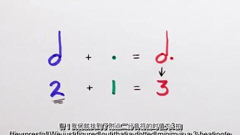 乐理教程 预备级第五课 附点二分音符 哔哩哔哩