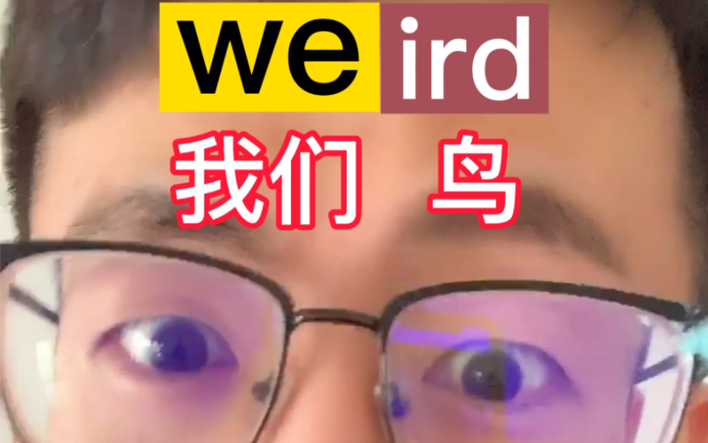 <联想法> weird 我们 鸟?1秒记住1个单词!哔哩哔哩bilibili