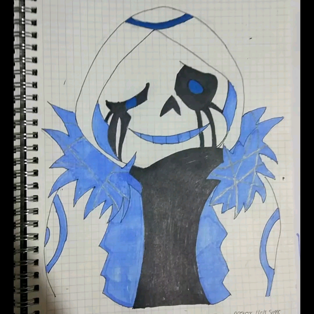 拍的不好请见谅,这是一名五年级小学生画的,error404sans(曲子找不到