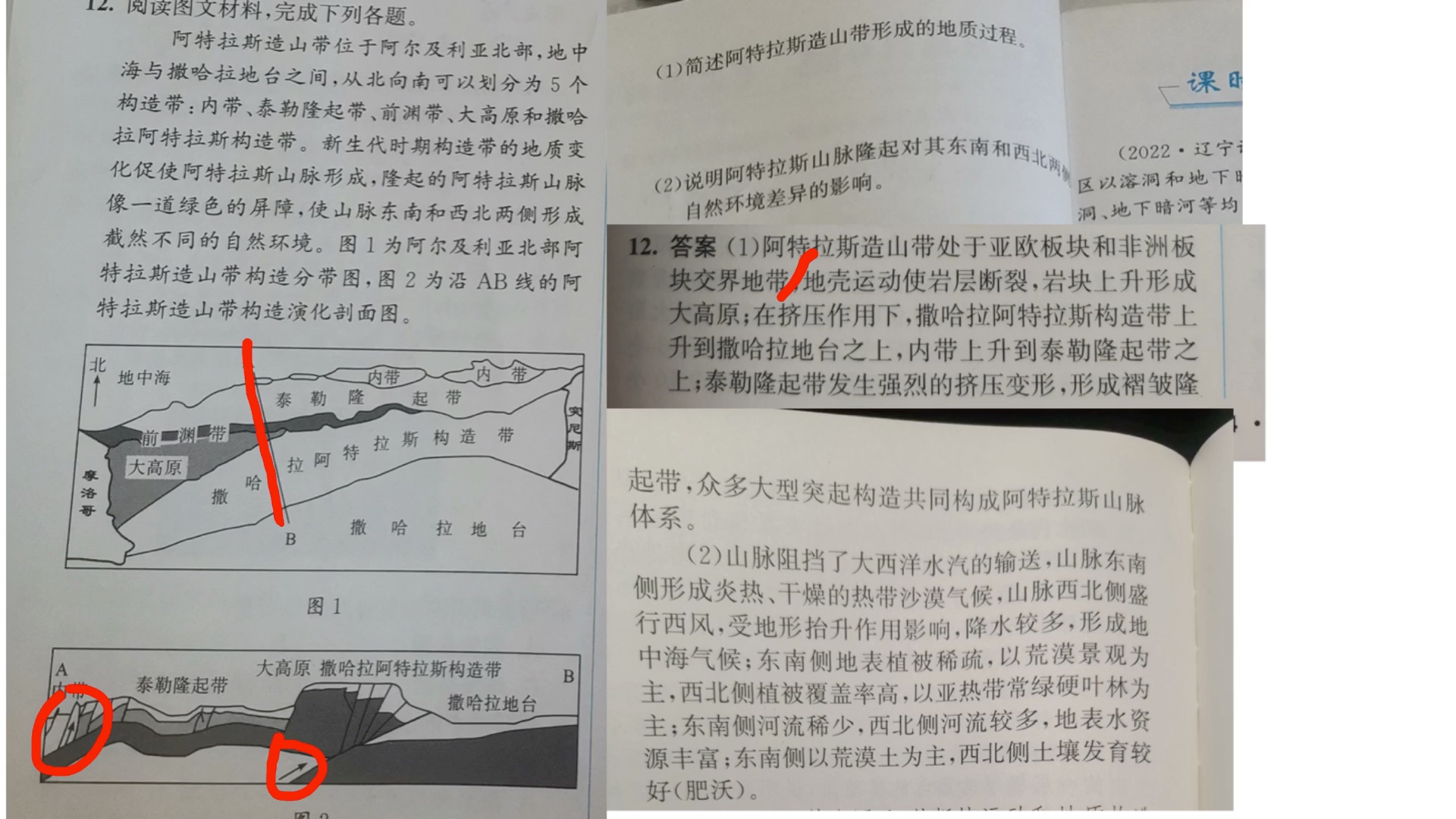 优化设计课时训练5 岩石圈物质循环、内力作用与地表形态哔哩哔哩bilibili