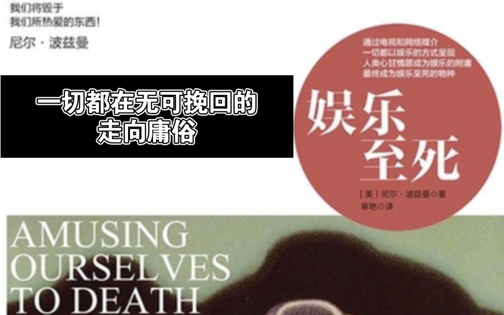 “一切都在无可挽回的走向庸俗”《娱乐至死》读后感哔哩哔哩bilibili