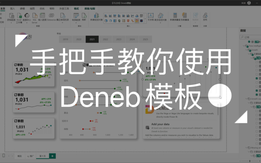 【PowerBI】手把手教你使用Deneb模板哔哩哔哩bilibili