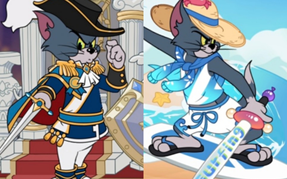 猫和老鼠:剑汤s皮乘风破浪vs骑士精神_猫和老鼠手游