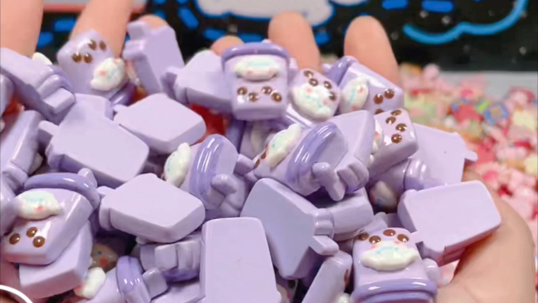 0114diy紫色玉桂狗