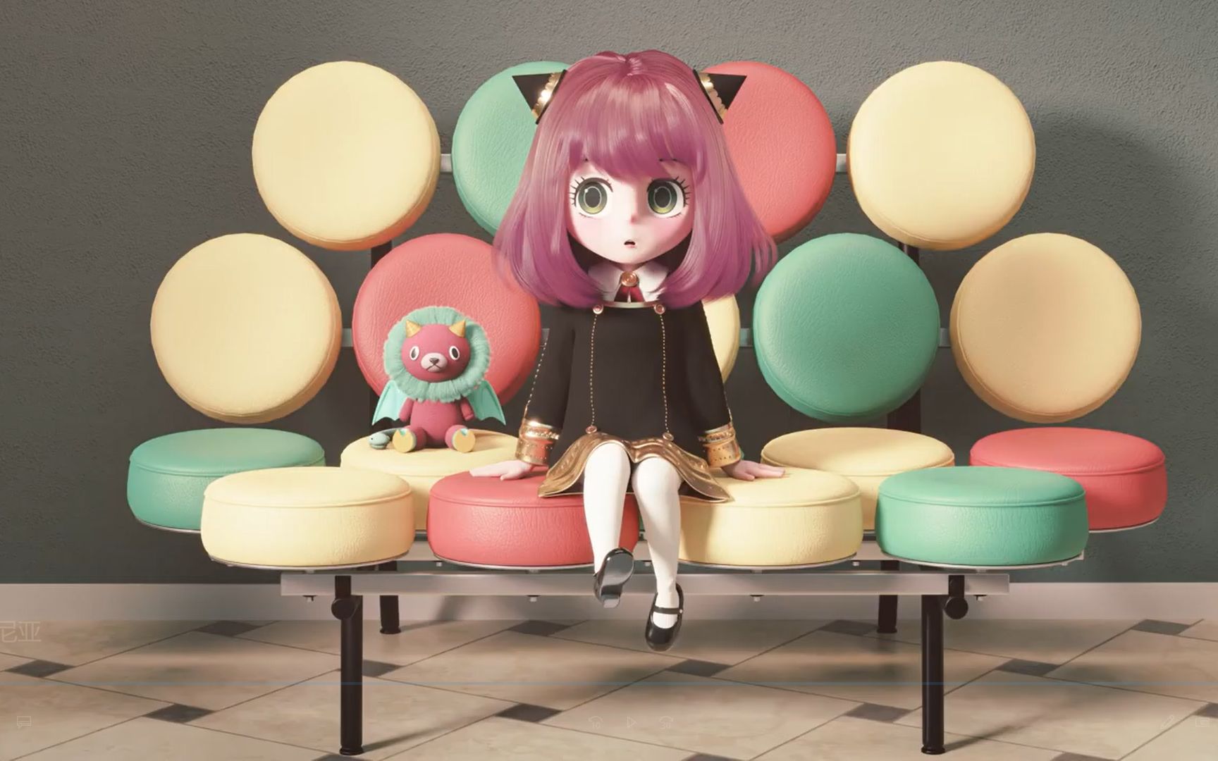 阿尼亚真是太可爱了3d建模阿尼亚这才是学了三年建模该有的实力