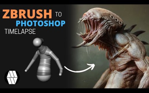 Zbrush生物概念模型设计制作过程哔哩哔哩bilibili