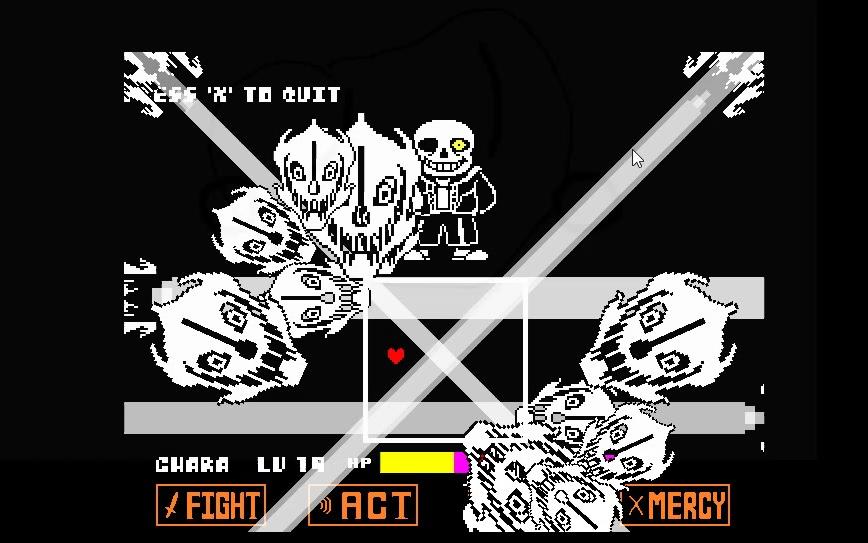 undertale小学生玩sans终极审判模拟器