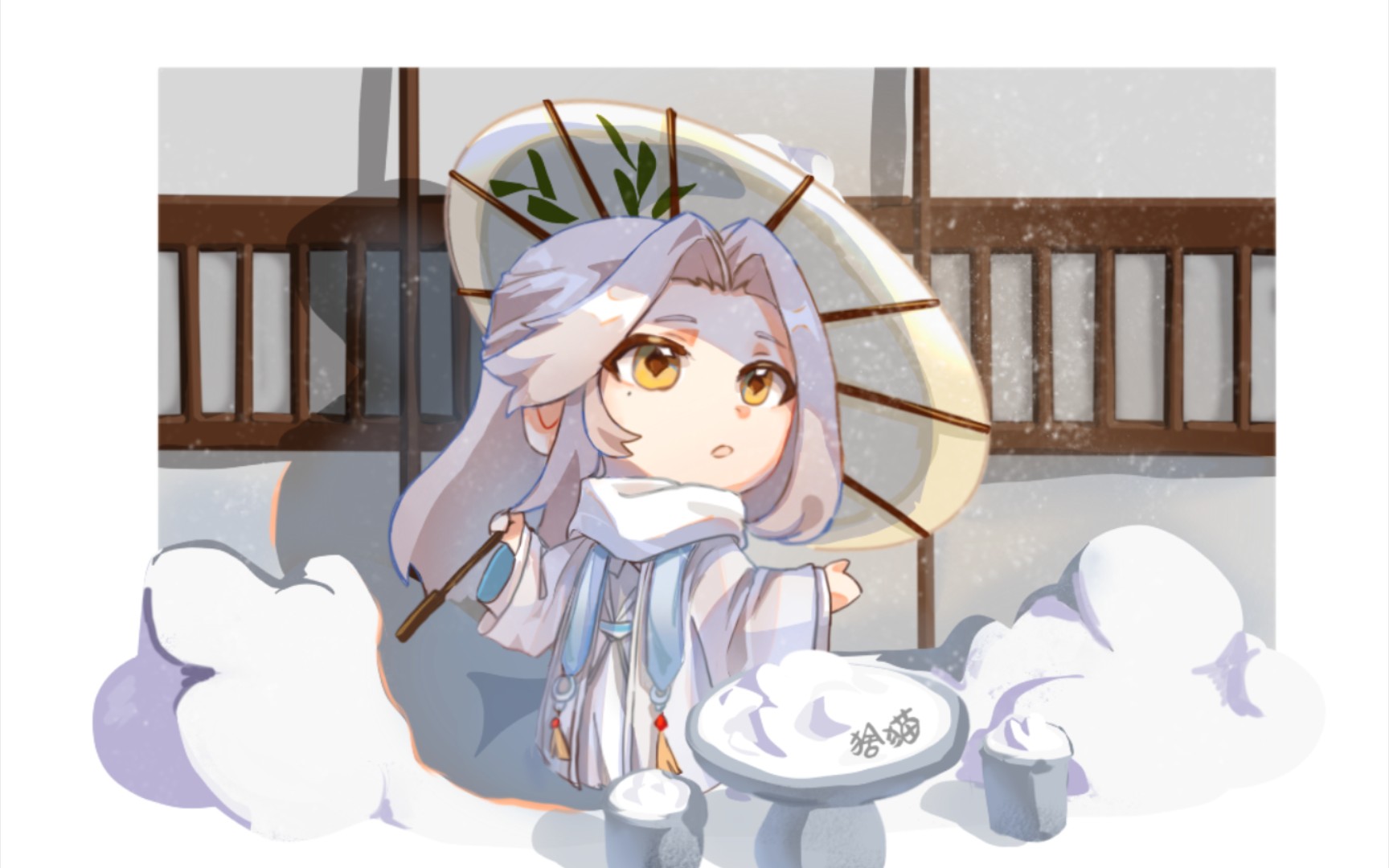 【绘画过程】可爱q版莫弈!