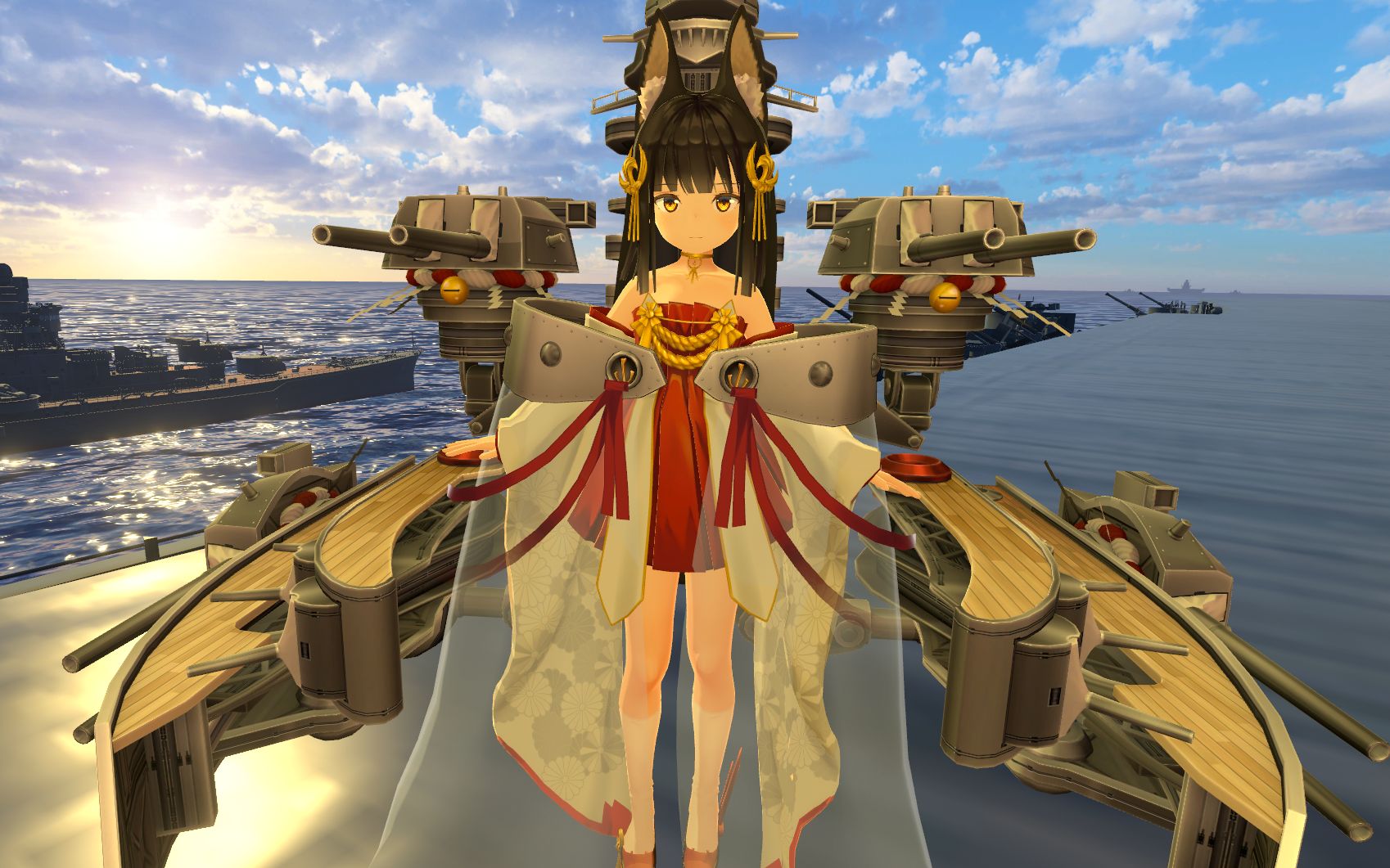 【vrchat/碧蓝航线】3d长门模型全身动捕展示~_碧蓝航线